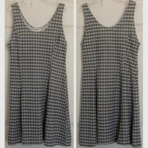 Vintage (1992) BOYCO U.K. Mini Summer Cotton Dress, 31" Bust, Size S, Gray Plaid